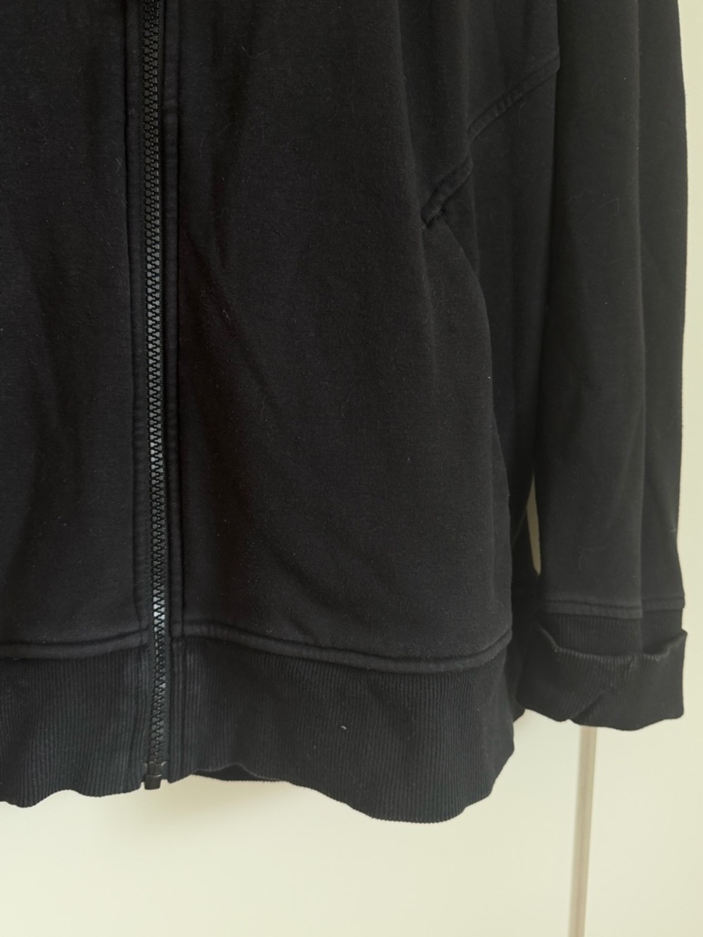 Athleta Triumph Black Full-Zip Scuba Style Hoodie large tall LT - Picture 8 of 8